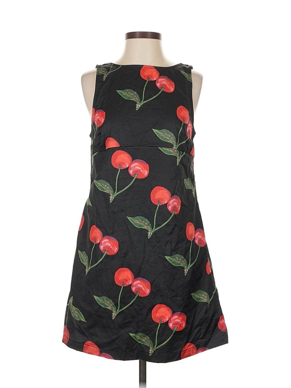 Urban Outfitters Black Dress with Red Cherry Print